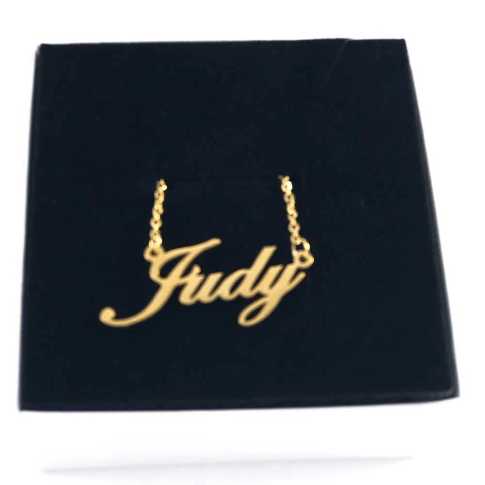 14K Gold Plated Name Necklace  - Judy